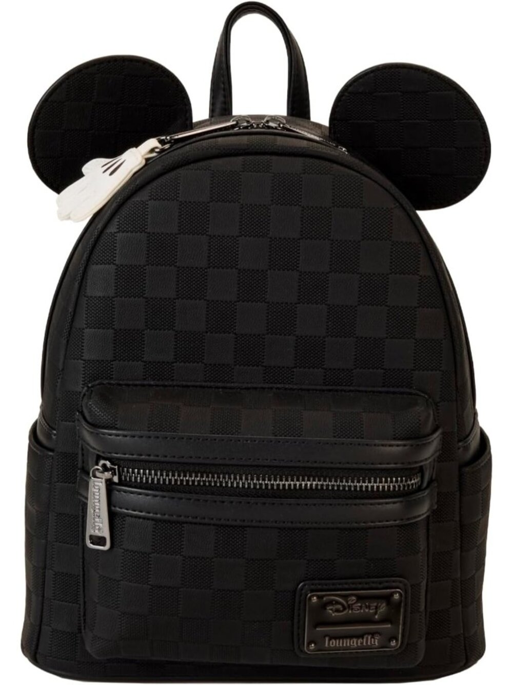 Checkered Texture Mickey Mouse Mini Backpack | Cute Lounge Bag for Disney Fans